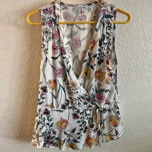 Woman’s floral dressy casual blouse